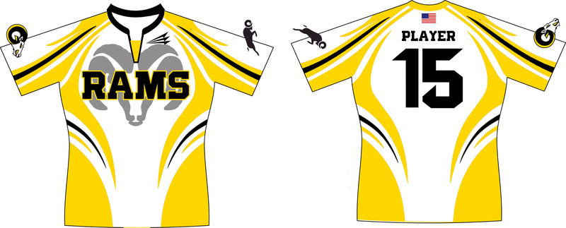 Green Mountain Rams White Rugby Jersey