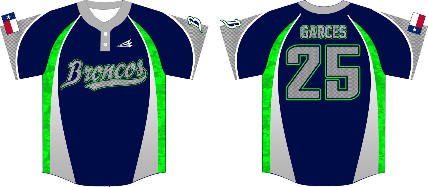 Houston Broncos Custom Baseball Jersey Design #1