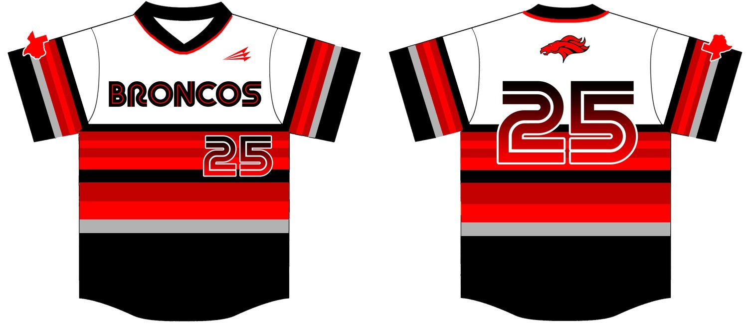 Broncos Baseball (Brewer) Custom Baseball Jersey #4