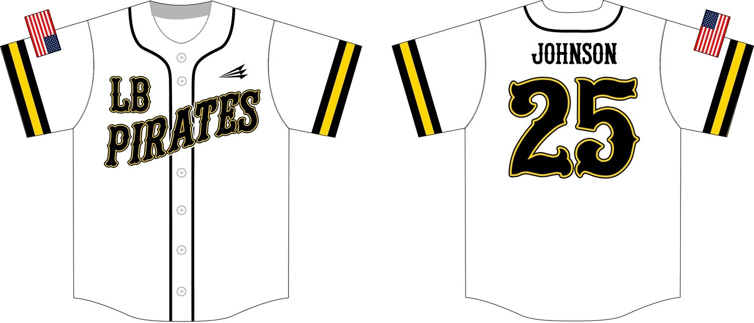 LB Pirates Custom Baseball Jersey #1b