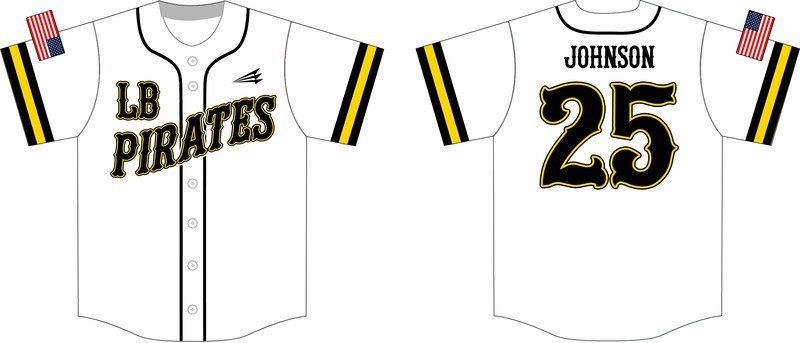 LB Pirates Custom Baseball Jersey #1b