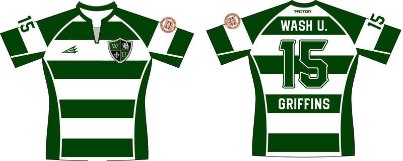 Wash University 2014 Green/White Rugby Jersey