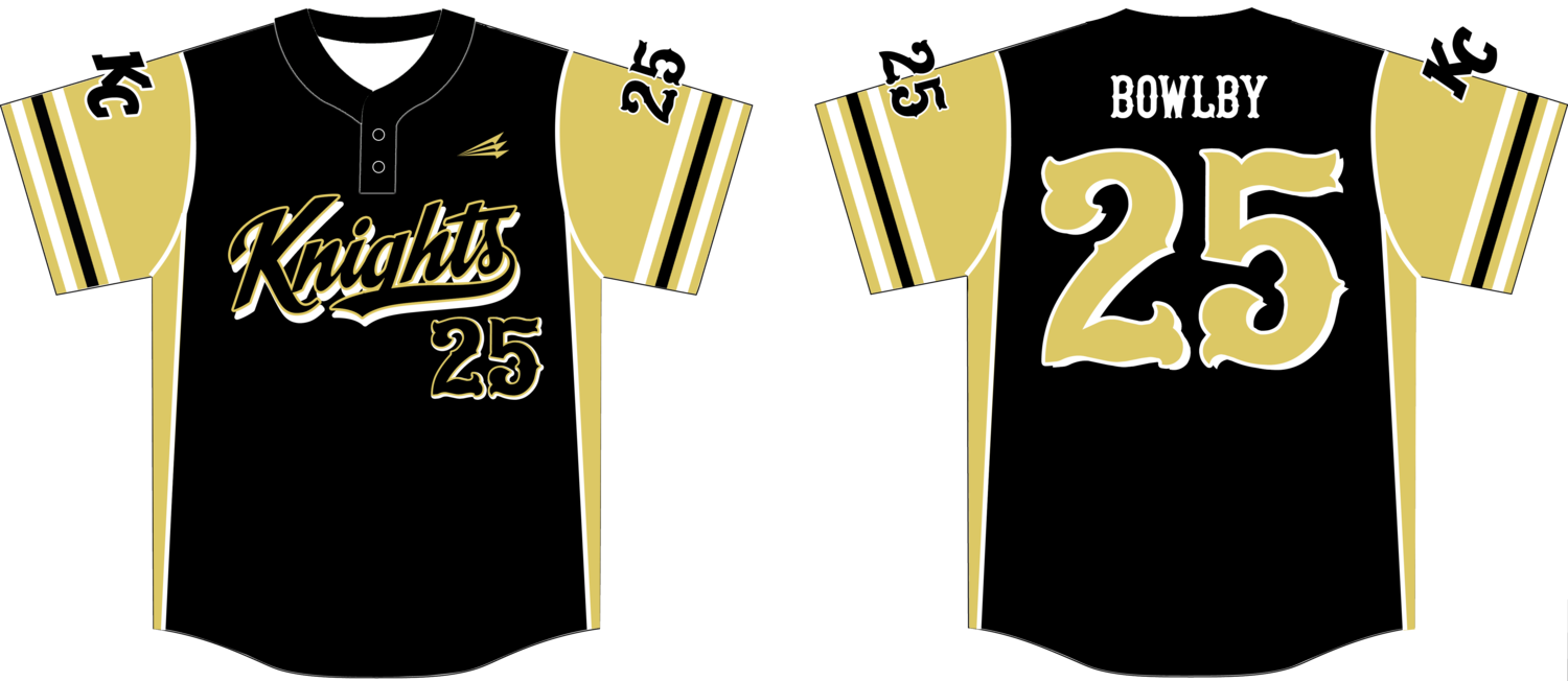 KC Knights Custom Game Baseball  Jersey #2