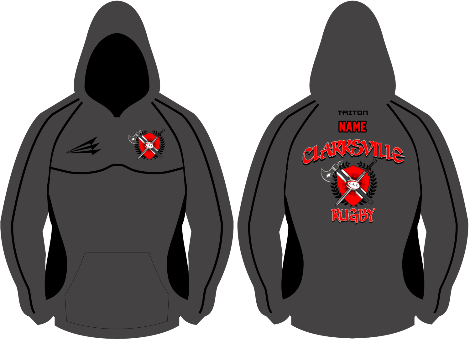 Clarksville Highlanders Rugby Vulcan Winterproof Hoodie