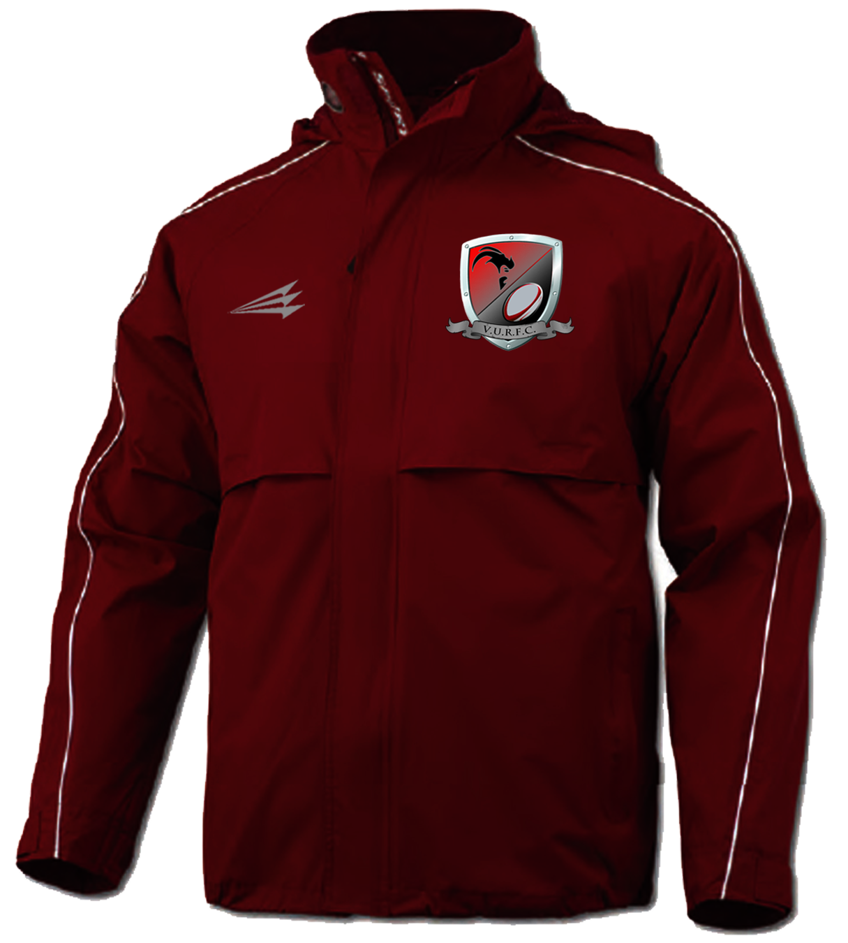 Viterbo Rugby RainStop Rain-Proof Jacket (Maroon/White)