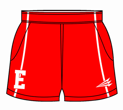 East High Red Rugby Custom Game Shorts