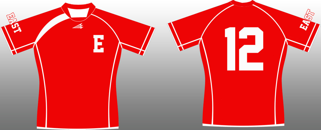 East High Red Custom Rugby Jersey