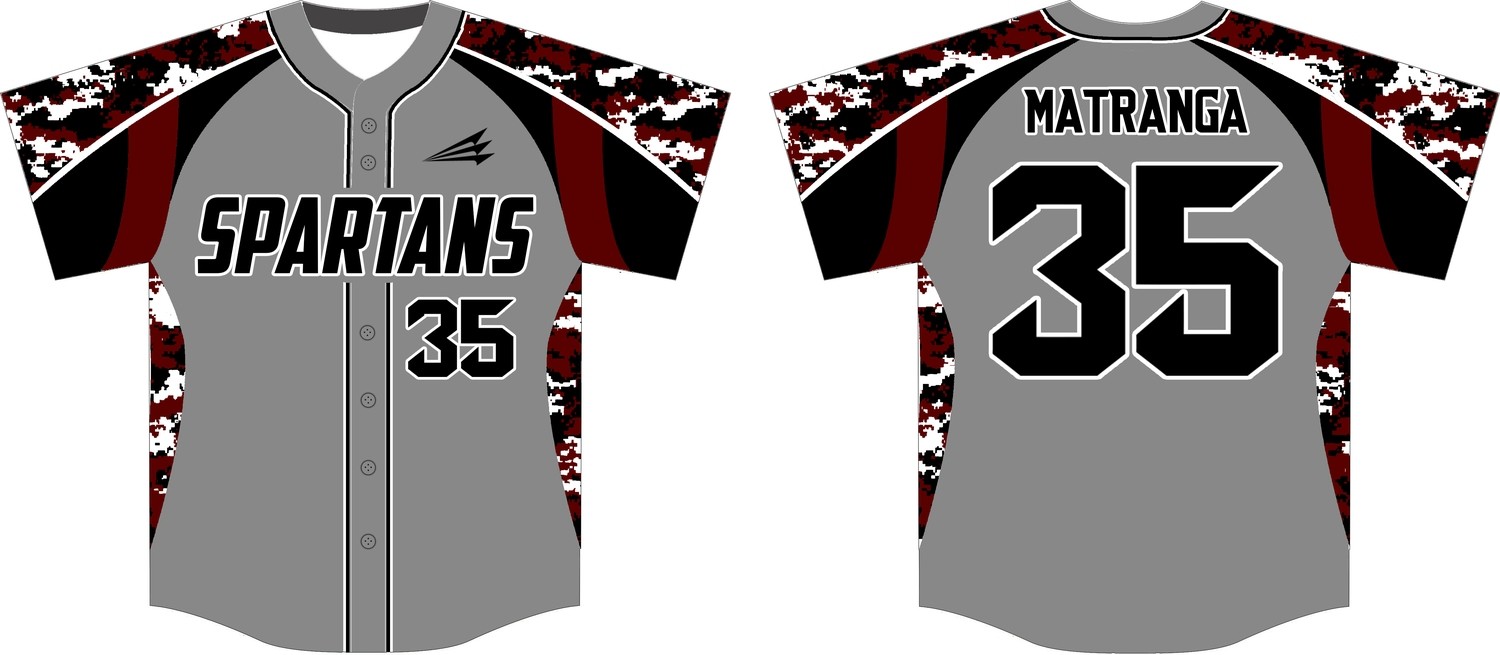 Spartans Custom Baseball Jersey #2C