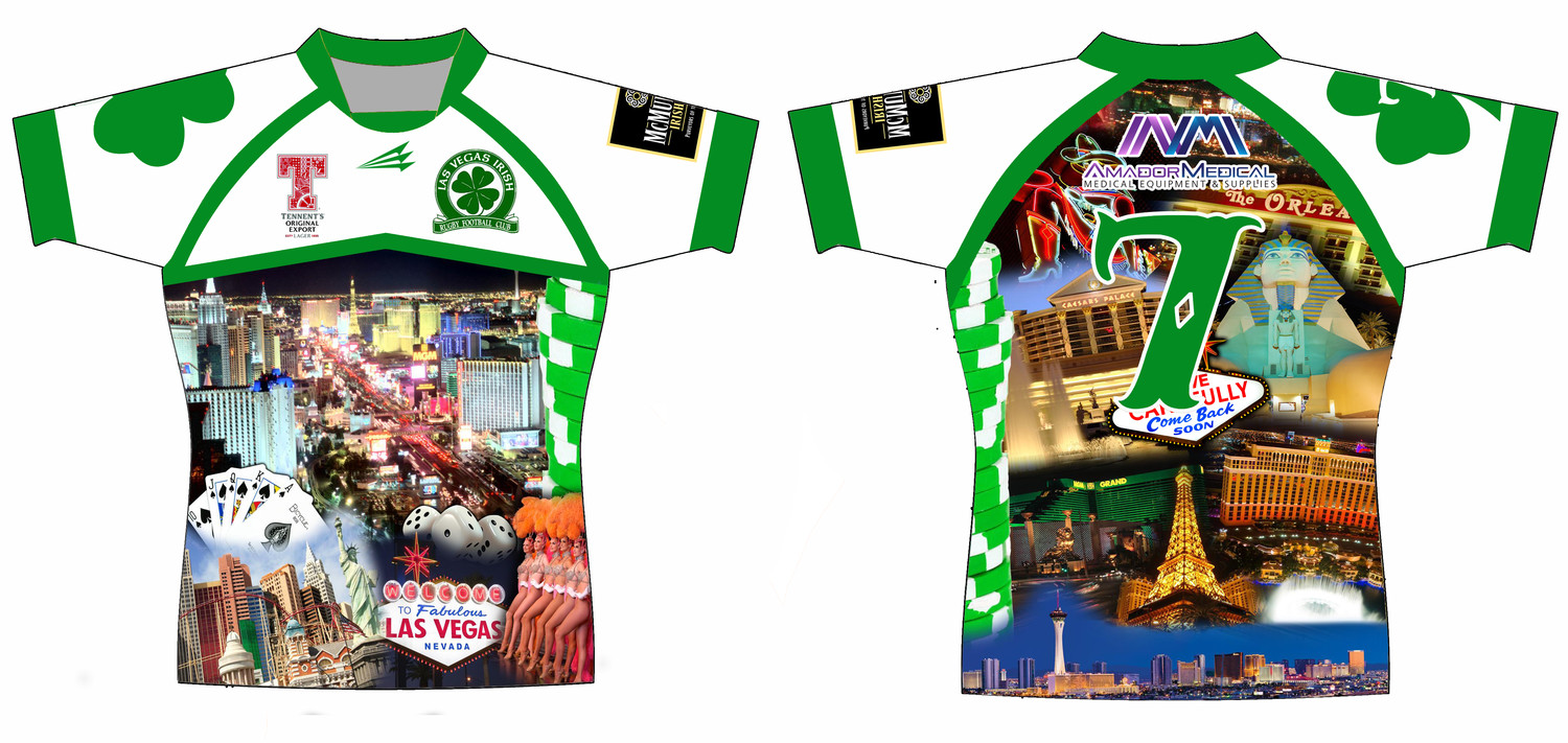 Las Vegas Irish White Rugby Jersey