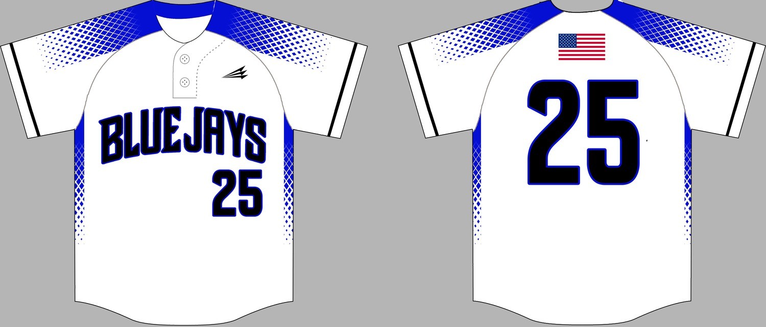 Middlesex Blue Jays Custom Baseball Jersey #2