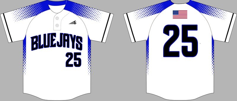 Middlesex Blue Jays Custom Baseball Jersey #2