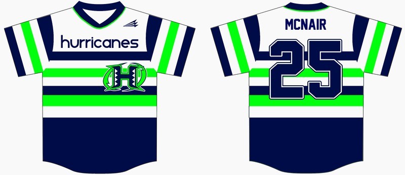 Central Mass Hurricanes Baseball Custom Jersey Design #H6
