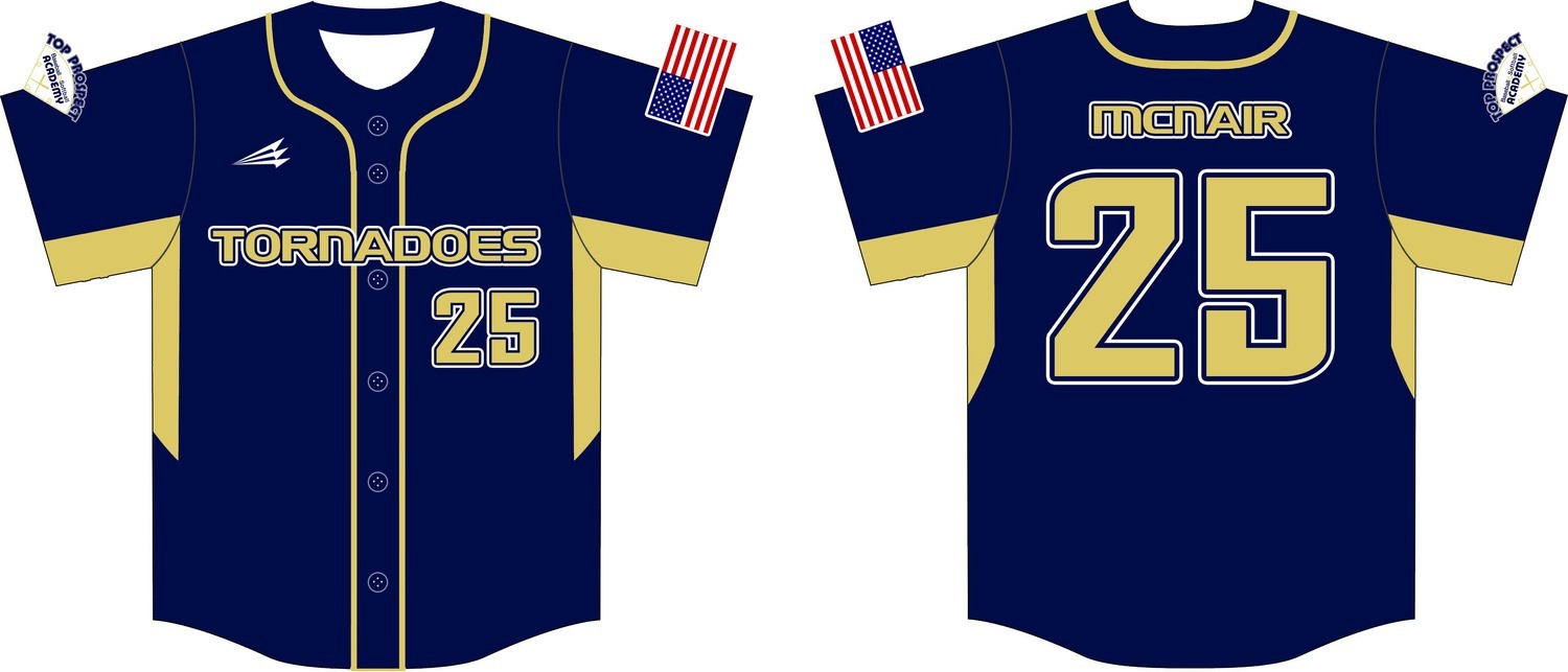 Central Mass Tornadoes Baseball Custom Jersey Design #T7