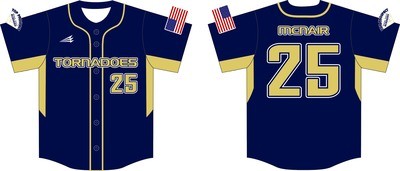 Central Mass Tornadoes Baseball Custom Jersey Design #T7