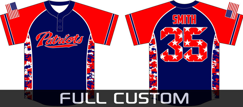 Tri County Patriots baseball Custom Jersey Design #2