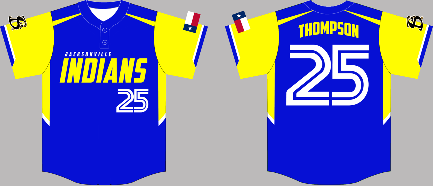 Jacksonville Indians Custom Baseball Jersey 2