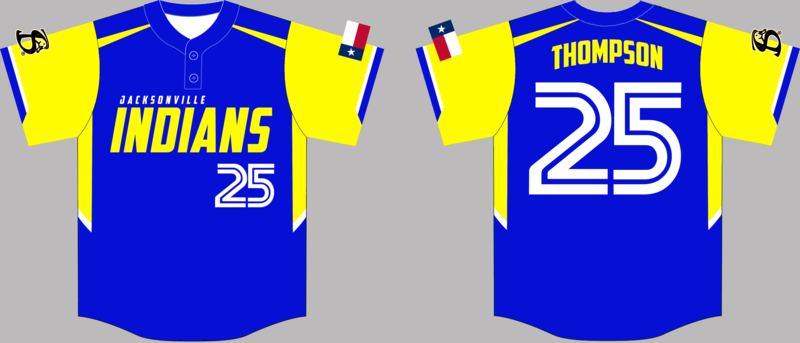 Jacksonville Indians Custom Baseball Jersey 2