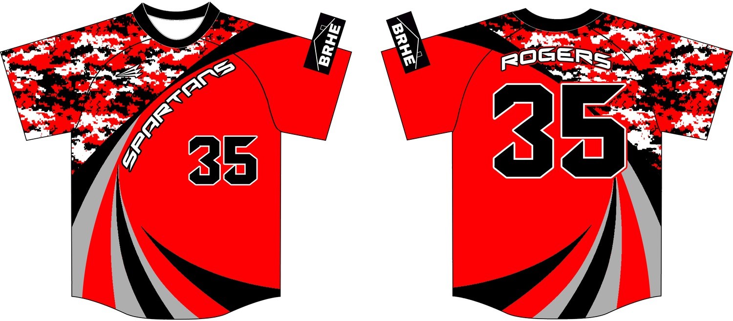 Spartans (Rogers) Baseball Custom Game Jersey D1