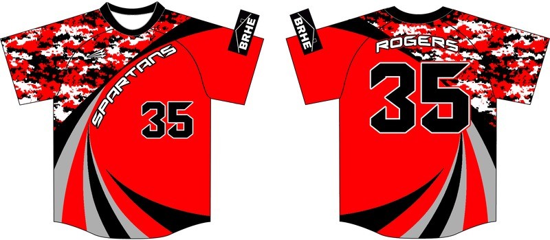 Spartans (Rogers) Baseball Custom Game Jersey D1