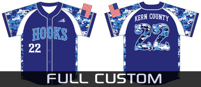 Kern County Hooks Baseball Custom Jersey #2c