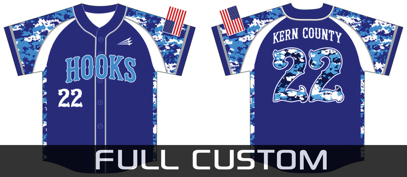Kern County Hooks Baseball Custom Jersey #2c