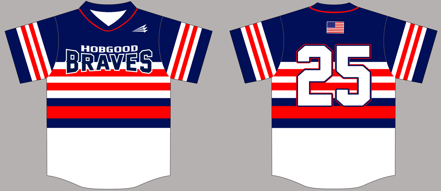 Hobgood Braves Custom Baseball Jersey #4b