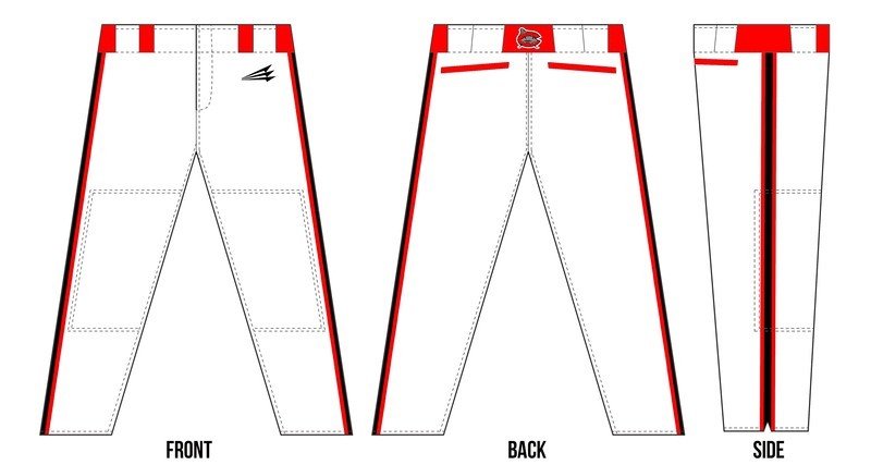 Mudcats Baseball Custom Baseball Pants #1c