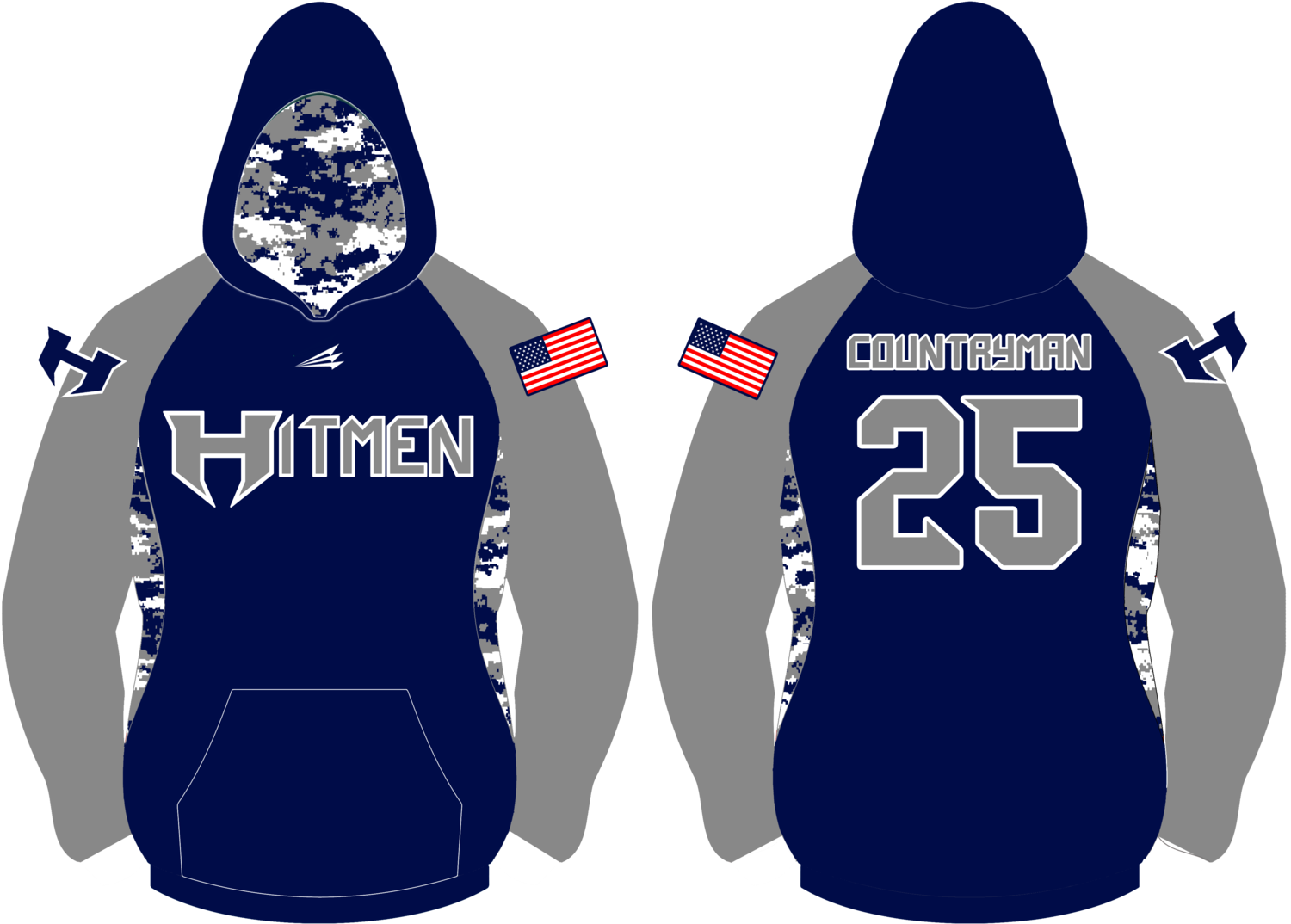 Hitmen (Pillers) Custom Vulcan Hoodie Design #1B