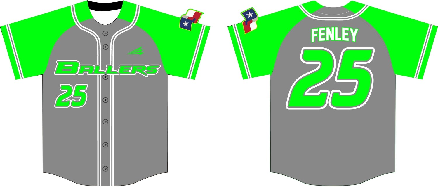 Texas Ballers Custom Baseball Jersey Design #7C