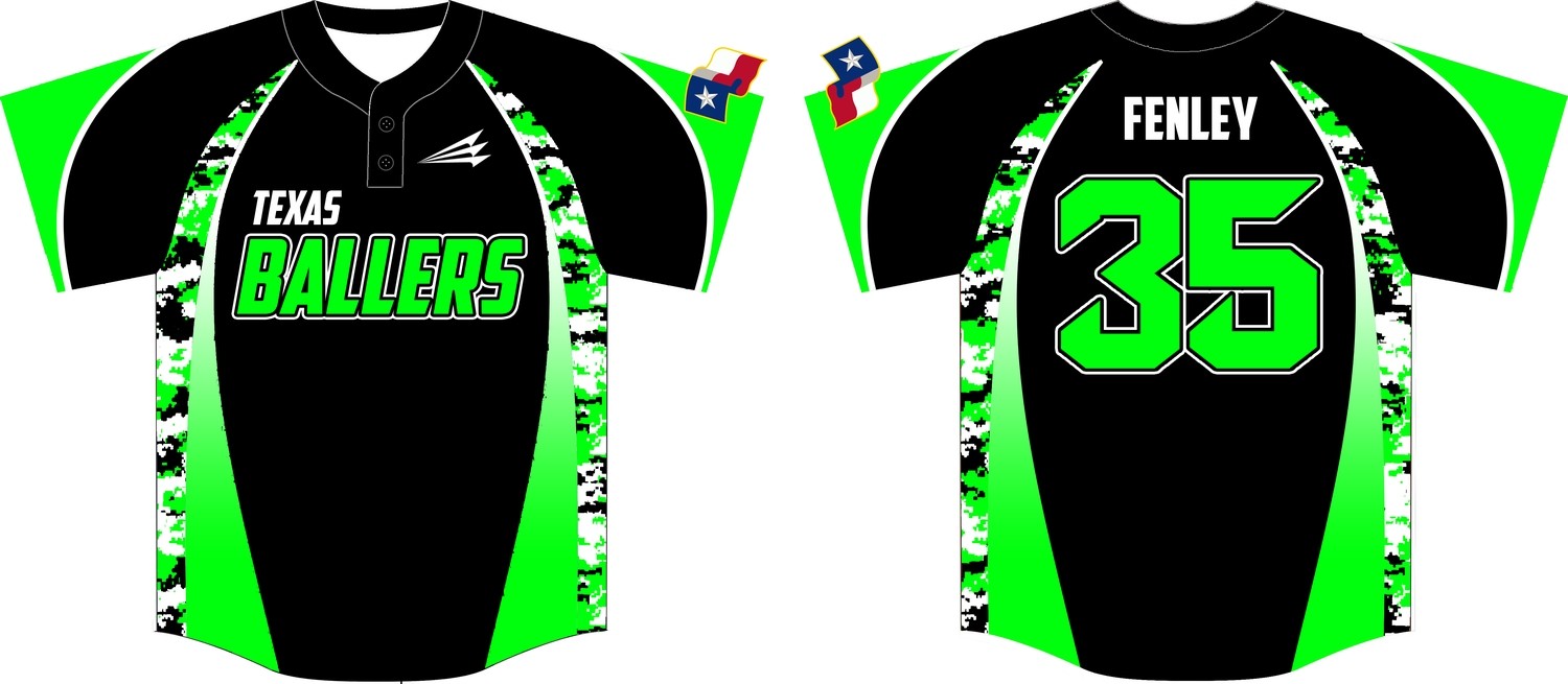 Texas Ballers Custom Baseball Jersey Design #5B