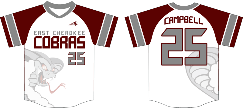 East Cherokee Cobras Custom Baseball Jersey #1