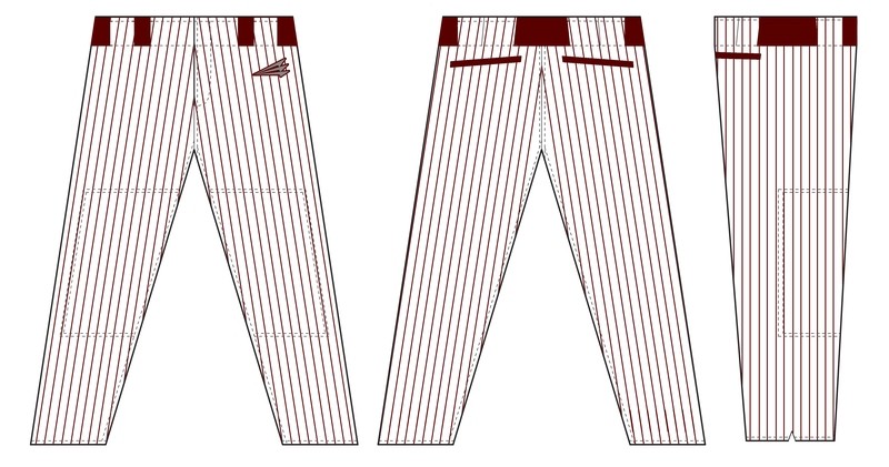 Deer Park Spikes Custom Baseball Pants Design #5