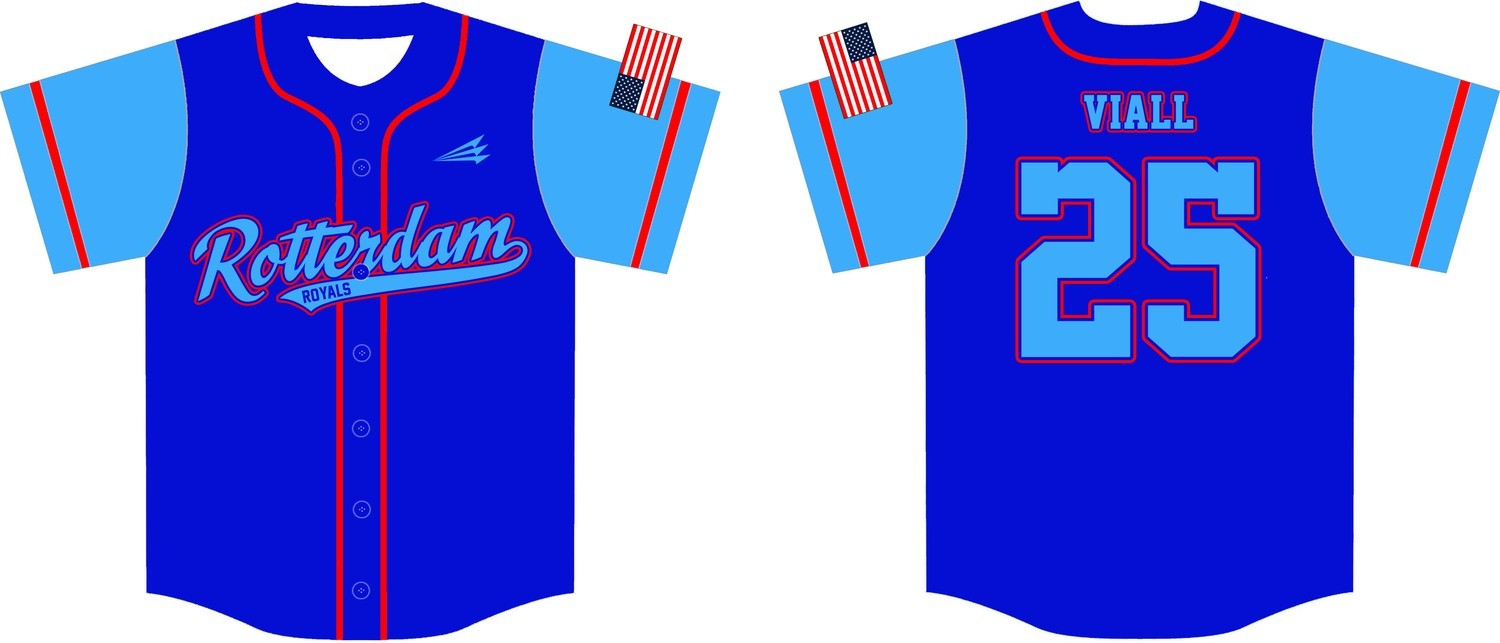 Rotterdam Royals Custom Baseball Jersey Design 1