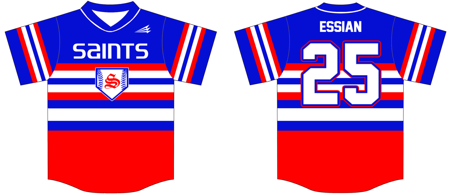 St. Clair Saints Baseball Custom Game Jersey D#2