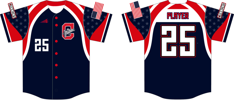 Louisiana Cannons Custom Hexaflex Baseball Jersey #J5b