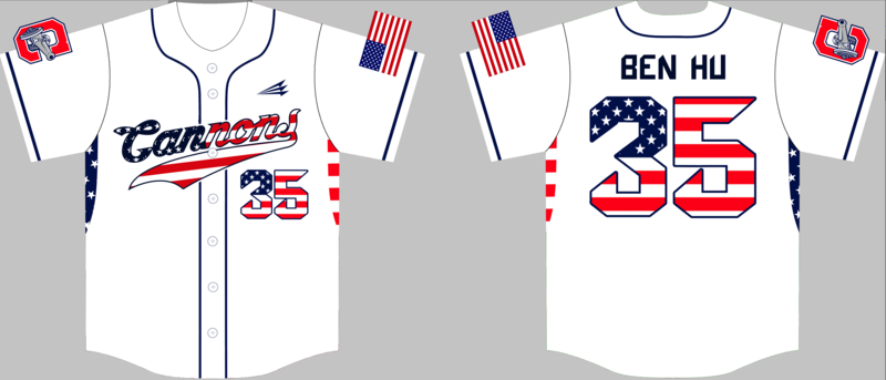 Louisiana Cannons Custom Hexaflex Baseball Jersey #J6b
