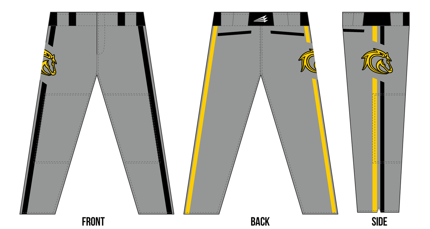 Stallions Baseball Custom Stacheman Baseball Pants #BP4c