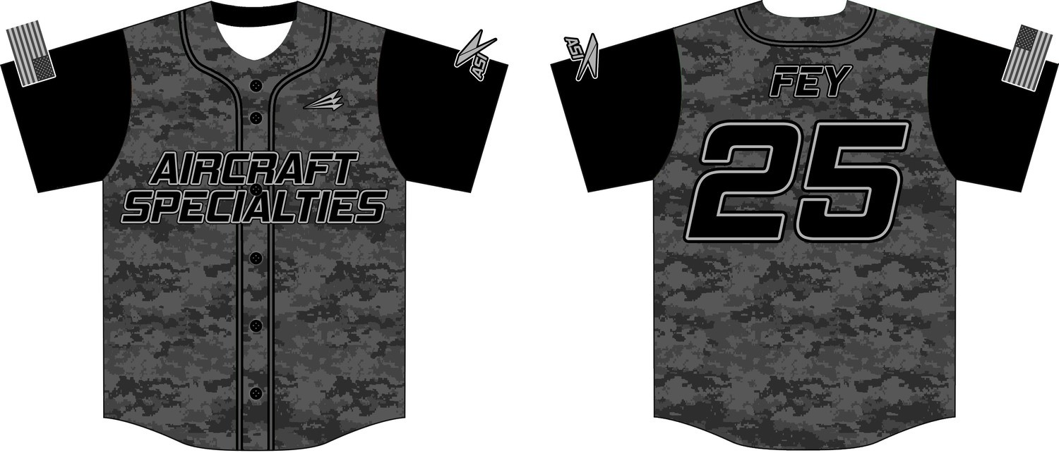 Aircraft Specialties Custom Baseball Jersey #3