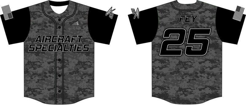 Aircraft Specialties Custom Baseball Jersey #3
