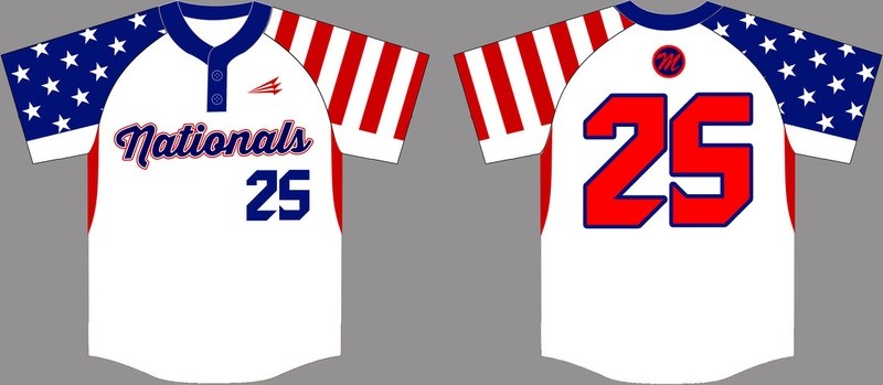 Montgomery Nationals Baseball Jersey Design 1
