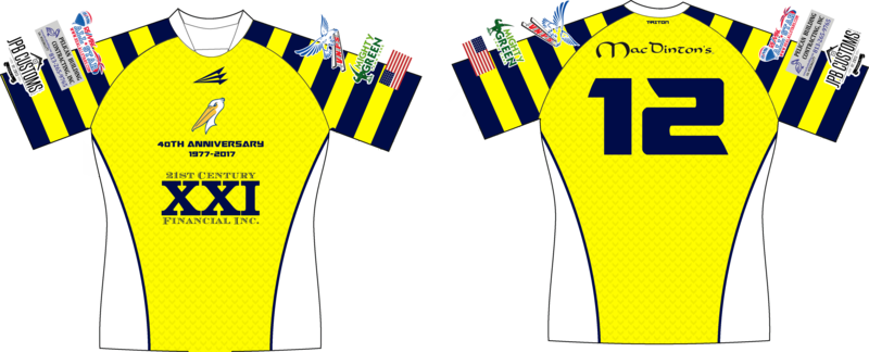 St. Petersburg Pelicans 2016 Custom Rugby Jersey