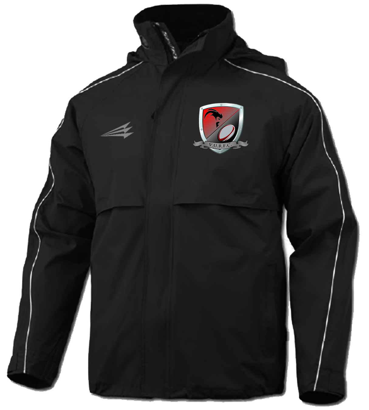 Viterbo Rugby RainStop Rain-Proof Jacket (Black/White)