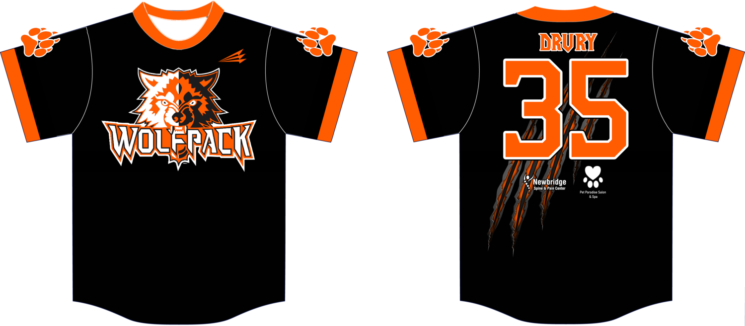 Wolfpack (Drury) Custom Baseball Jersey Design #3c