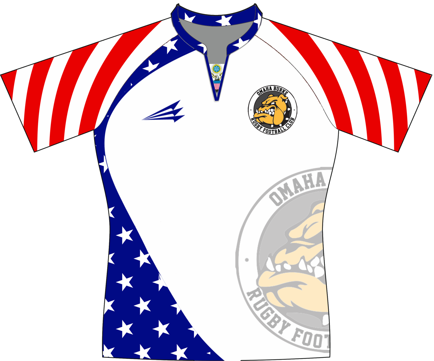 Omaha Burke RFC Patriotic Rugby Jersey