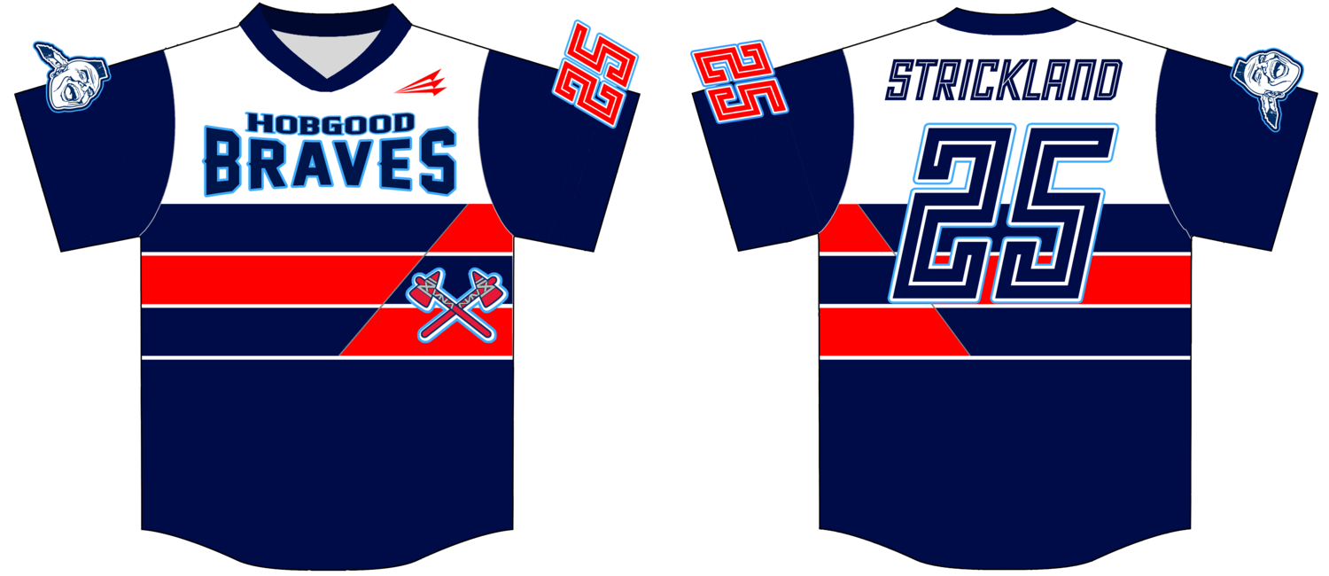 Hobgood Braves Custom Baseball Jersey #Strickland4b