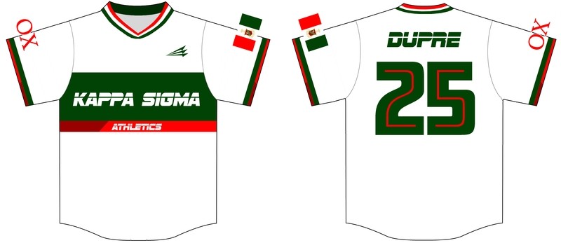 Kappa Sigma Athletics Custom Baseball Jersey #1C