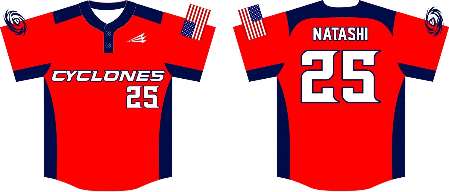 Out of the Park Cyclones Custom Baseball Jersey #4A