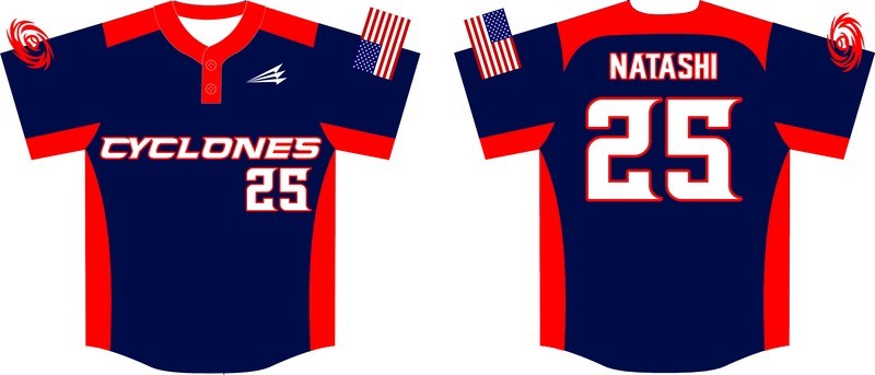Out of the Park Cyclones Custom Baseball Jersey #4B