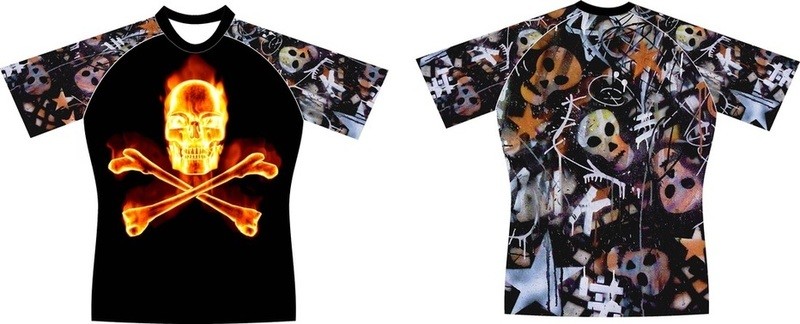 Flaming Skull Graffitti Jersey