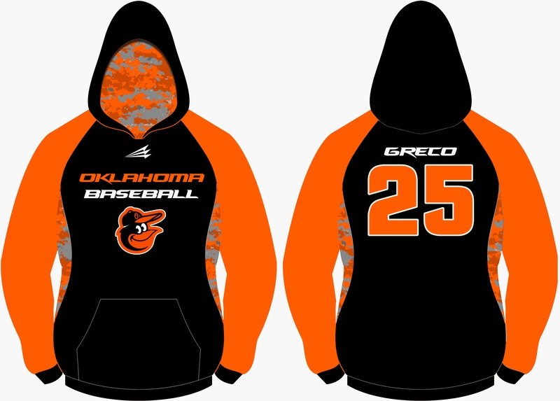 Oklahoma Orioles Baseball Custom Hoodie